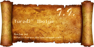 Turzó Ibolya névjegykártya