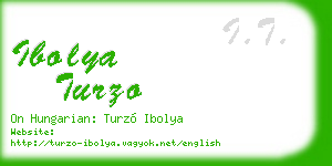 ibolya turzo business card